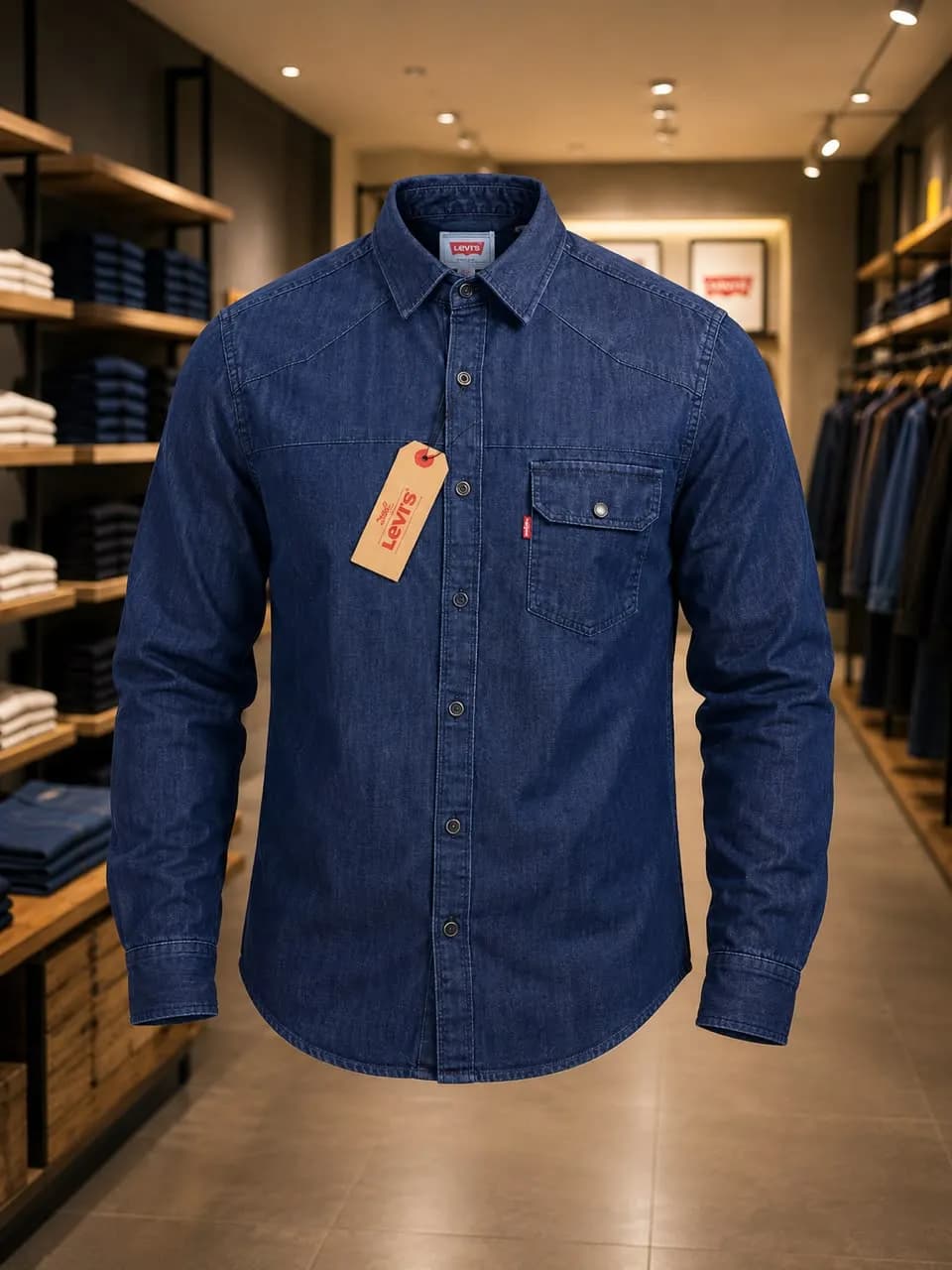 Chemise manches longues en Jean