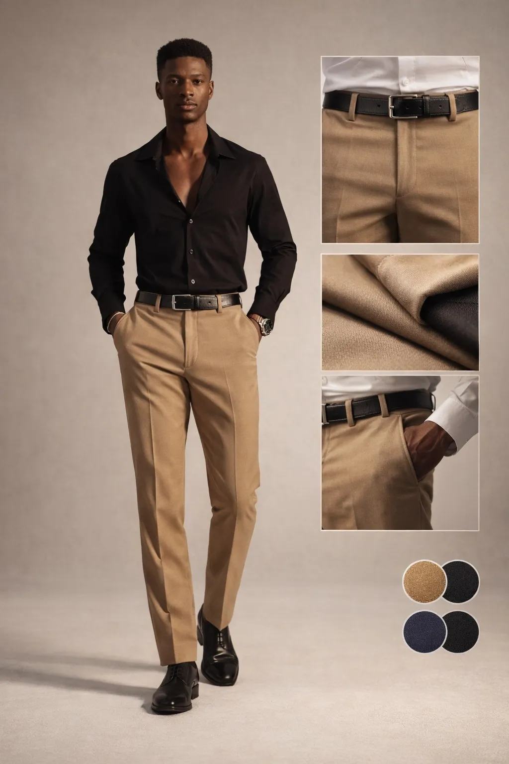 Pantalons tissus premium