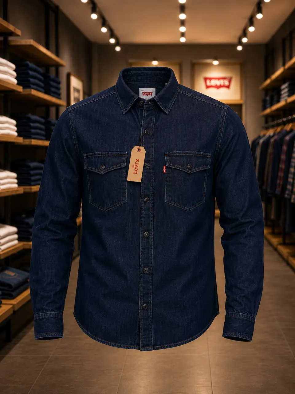 Chemise manches longues en Jean