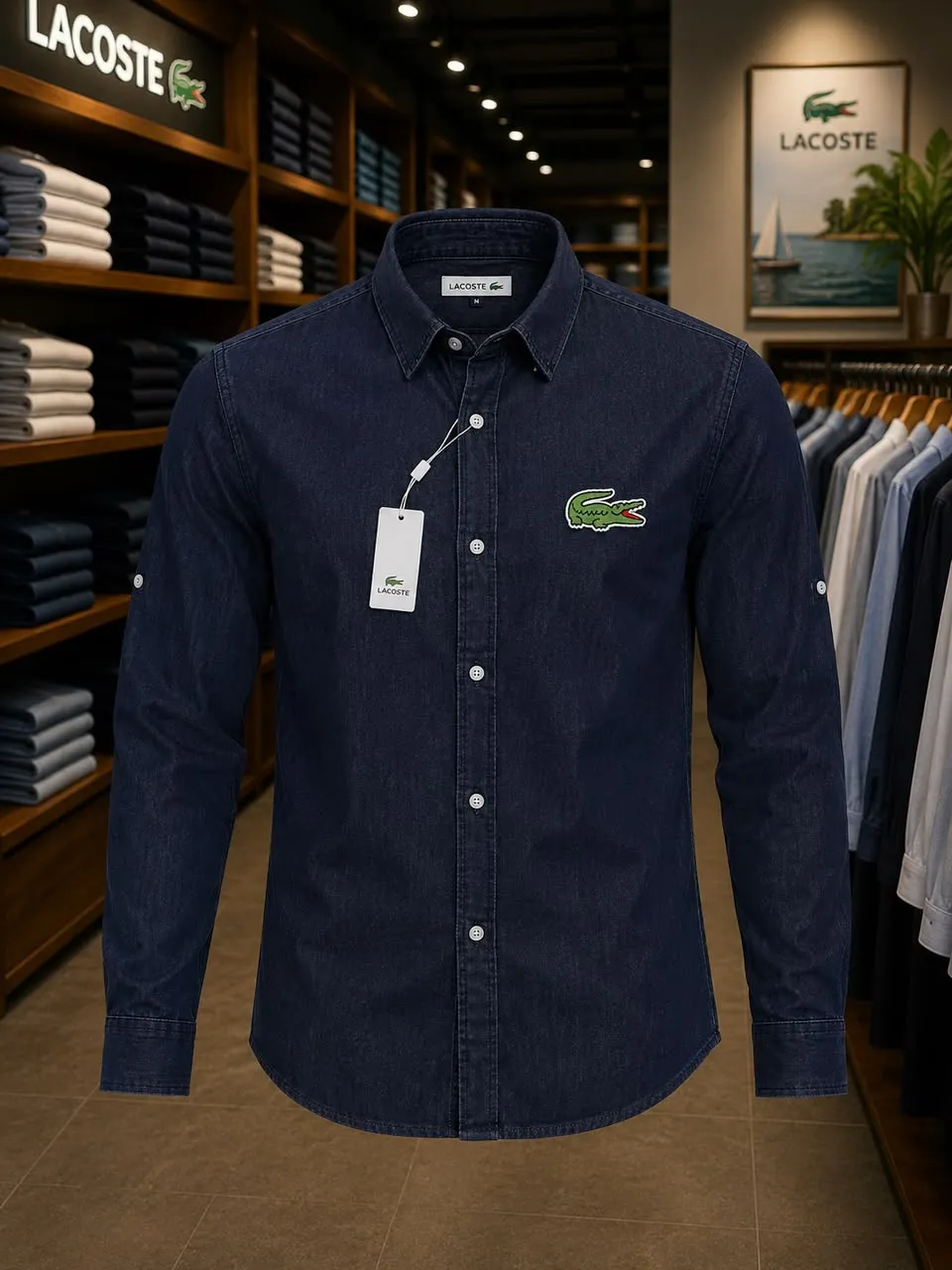 Chemise manches longues en Jean
